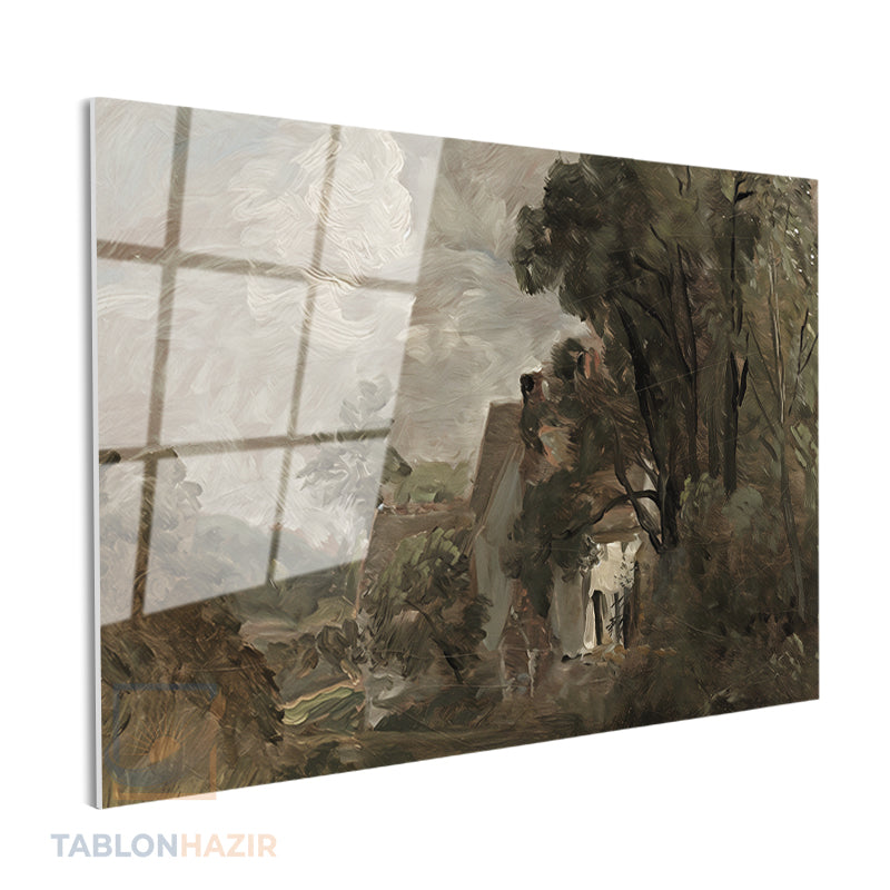 Yatay Cam Tablo Salon Duvar Tablosu Yatay Cam Vintagedogamanzarasi7 Yeni Ev Hediyesi Ofis Tablosu