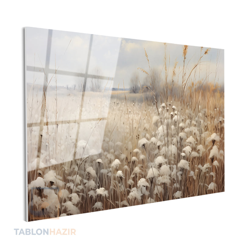 Yatay Cam Tablo Salon Duvar Tablosu Yatay Cam Vintagekirmanzarasi Yeni Ev Hediyesi Ofis Tablosu