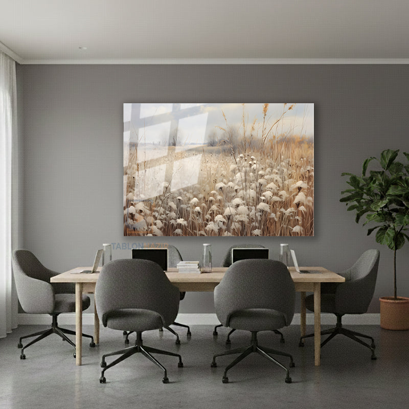 Yatay Cam Tablo Salon Duvar Tablosu Yatay Cam Vintagekirmanzarasi Yeni Ev Hediyesi Ofis Tablosu