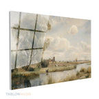 Yatay Cam Tablo Salon Duvar Tablosu Yatay Cam Vintagekirsalmanzarasi6 Yeni Ev Hediyesi Ofis Tablosu