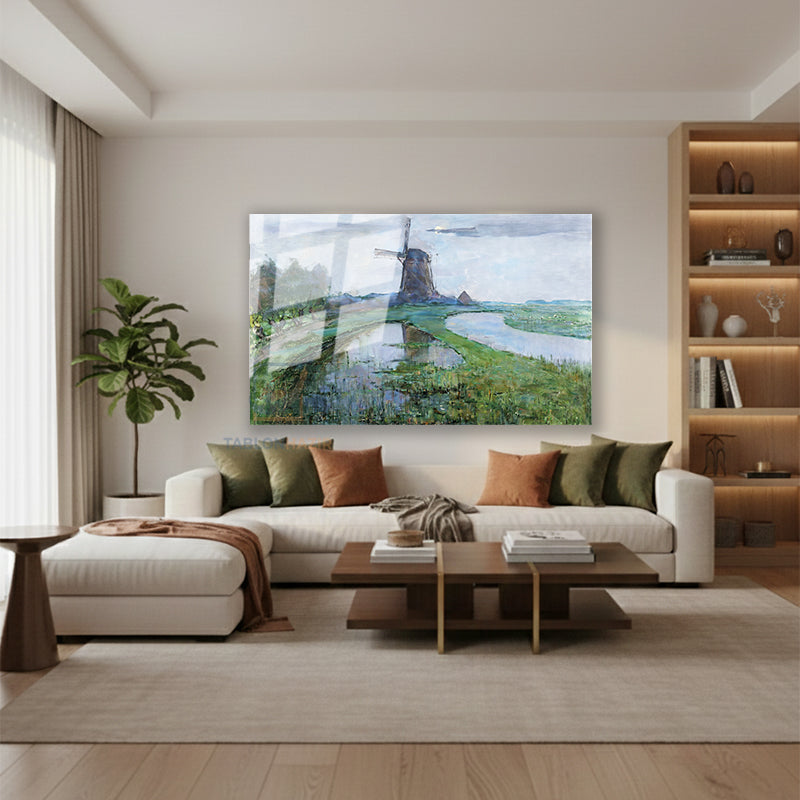 Yatay Cam Tablo Salon Duvar Tablosu Yatay Cam Vintagekirsalmanzarasi7 Yeni Ev Hediyesi Ofis Tablosu