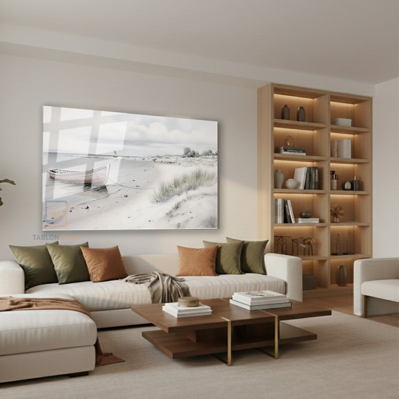 Yatay Cam Tablo Salon Duvar Tablosu Yatay Cam Vintagekiyimanzarasi Yeni Ev Hediyesi Ofis Tablosu