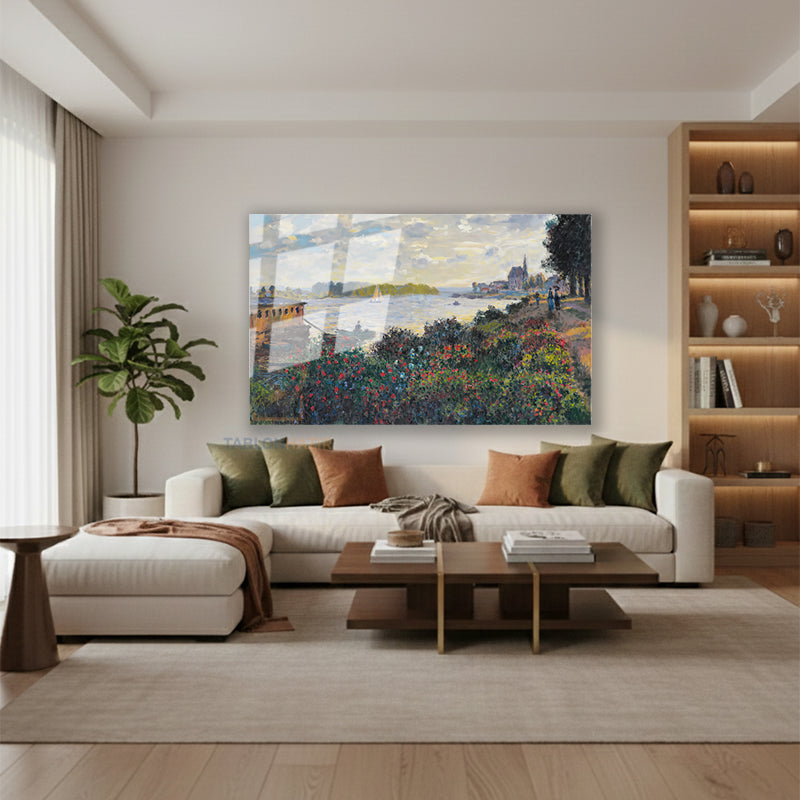 Yatay Cam Tablo Salon Duvar Tablosu Yatay Cam Vintagemanzara3 Yeni Ev Hediyesi Ofis Tablosu