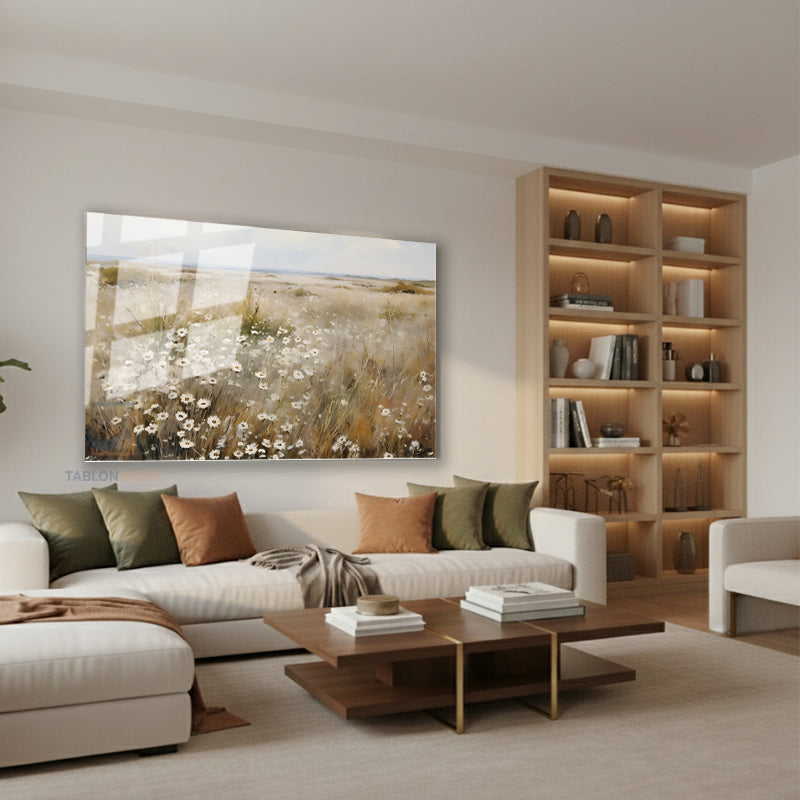 Yatay Cam Tablo Salon Duvar Tablosu Yatay Cam Vintagepapatyalar Yeni Ev Hediyesi Ofis Tablosu