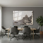 Yatay Cam Tablo Salon Duvar Tablosu Yatay Cam Vintagesehirmanzarasi Yeni Ev Hediyesi Ofis Tablosu