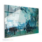 Yatay Cam Tablo Salon Duvar Tablosu Yatay Cam Vintagetrenıstasyonu Yeni Ev Hediyesi Ofis Tablosu