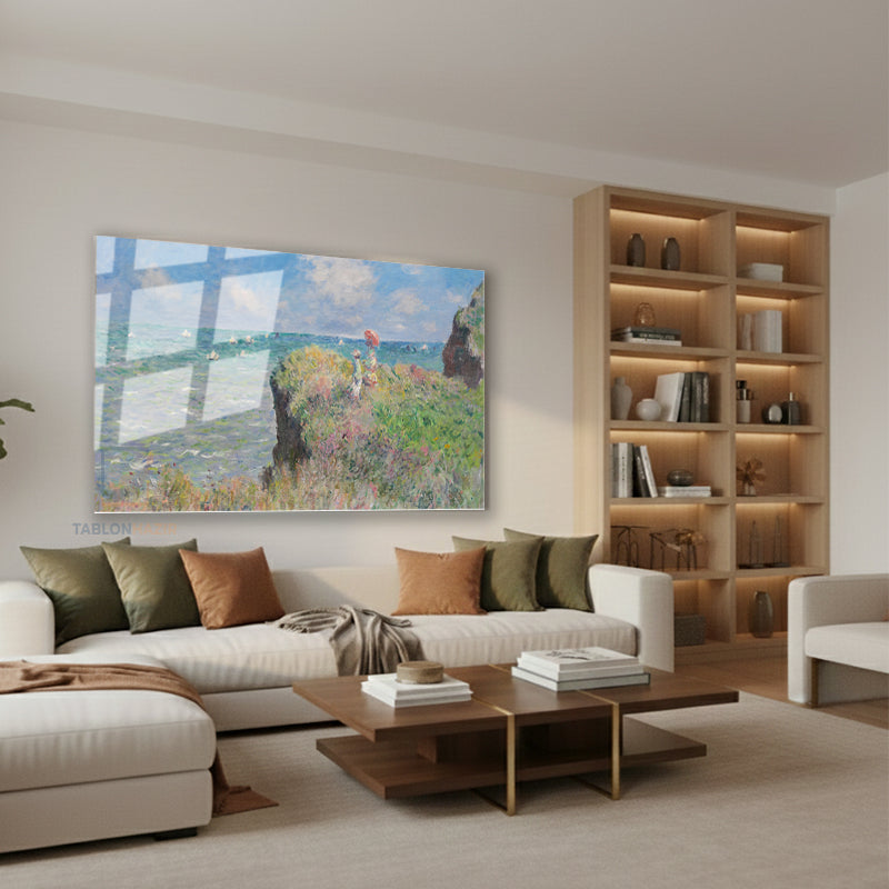 Yatay Cam Tablo Salon Duvar Tablosu Yatay Cam Vintageucurummanzarası Yeni Ev Hediyesi Ofis Tablosu