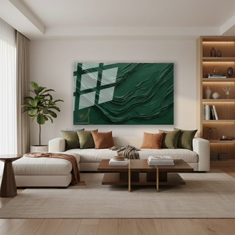 Yatay Cam Tablo Salon Duvar Tablosu Yatay Cam Yesilcizgiler2 Yeni Ev Hediyesi Ofis Tablosu