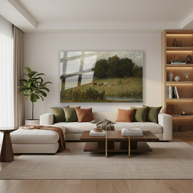 Yatay Cam Tablo Salon Duvar Tablosu Yatay Cam Yesildogamanzarasi5 Yeni Ev Hediyesi Ofis Tablosu