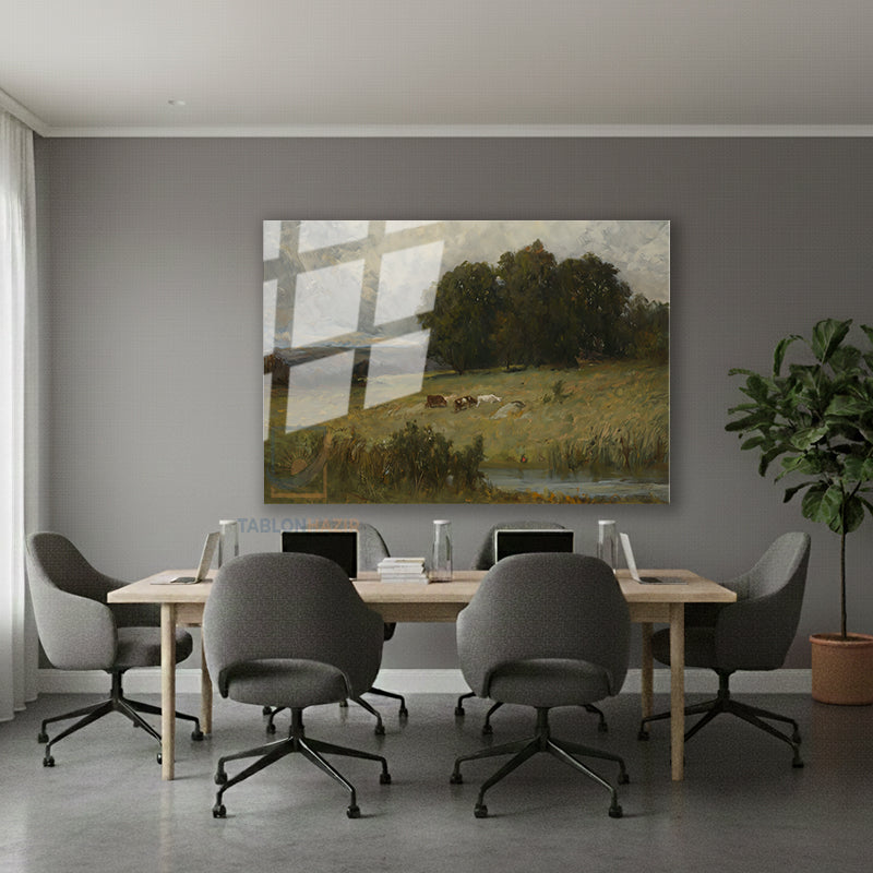 Yatay Cam Tablo Salon Duvar Tablosu Yatay Cam Yesildogamanzarasi5 Yeni Ev Hediyesi Ofis Tablosu