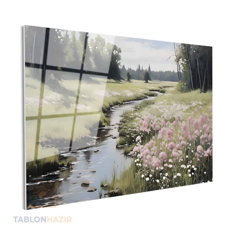 Yatay Cam Tablo Salon Duvar Tablosu Yatay Cam Yesildogamanzarasi2 Yeni Ev Hediyesi Ofis Tablosu
