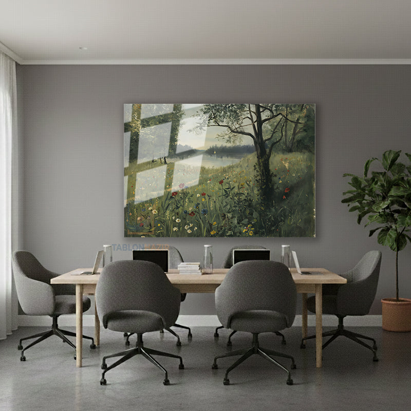 Yatay Cam Tablo Salon Duvar Tablosu Yatay Cam Yesildogamanzarasi3 Yeni Ev Hediyesi Ofis Tablosu