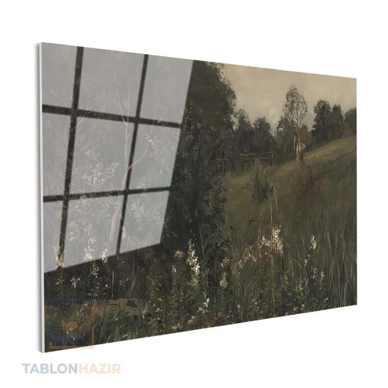 Yatay Cam Tablo Salon Duvar Tablosu Yatay Cam Yesildogamanzarasi4 Yeni Ev Hediyesi Ofis Tablosu