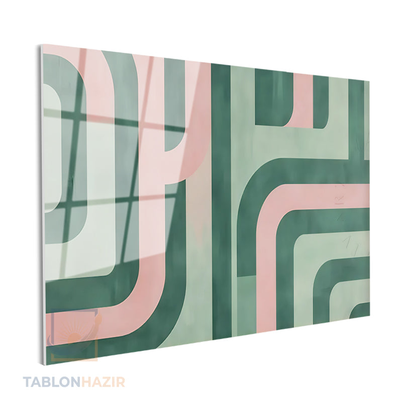Yatay Cam Tablo Salon Duvar Tablosu Yatay Cam Yesilpembecizgiler Yeni Ev Hediyesi Ofis Tablosu