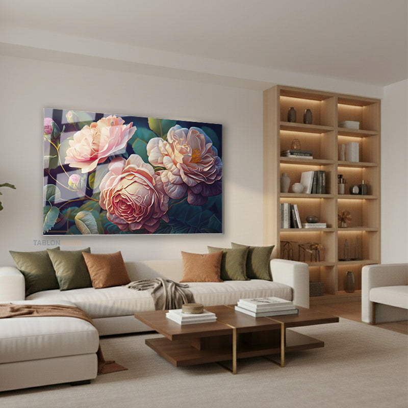 Yatay Cam Tablo Salon Duvar Tablosu Yatay Cam Acanguller Yeni Ev Hediyesi Ofis Tablosu