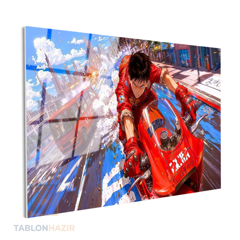 Yatay Cam Tablo Salon Duvar Tablosu Yatay Cam Anime Motorsiklet Yeni Ev Hediyesi Ofis Tablosu