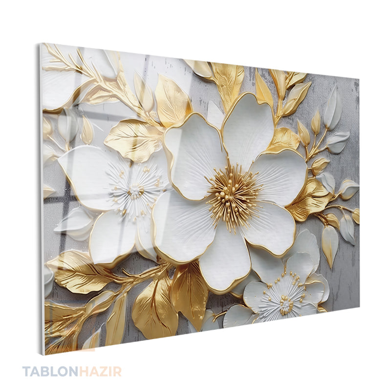 Yatay Cam Tablo Salon Duvar Tablosu Yatay Cam Beyazcicekaltin Yeni Ev Hediyesi Ofis Tablosu