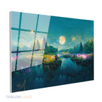 Yatay Cam Tablo Salon Duvar Tablosu Yatay Cam Büyülümekan Yeni Ev Hediyesi Ofis Tablosu