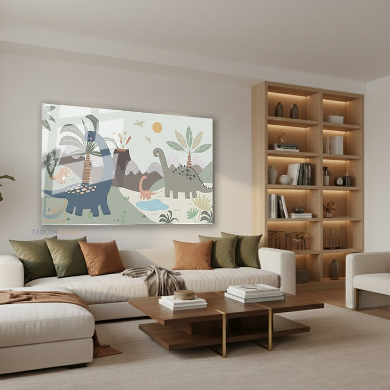 Yatay Cam Tablo Salon Duvar Tablosu Yatay Cam Cocukodasidinazor Yeni Ev Hediyesi Ofis Tablosu