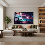 Yatay Cam Tablo Salon Duvar Tablosu Yatay Cam Evren Gezegenler Yeni Ev Hediyesi Ofis Tablosu