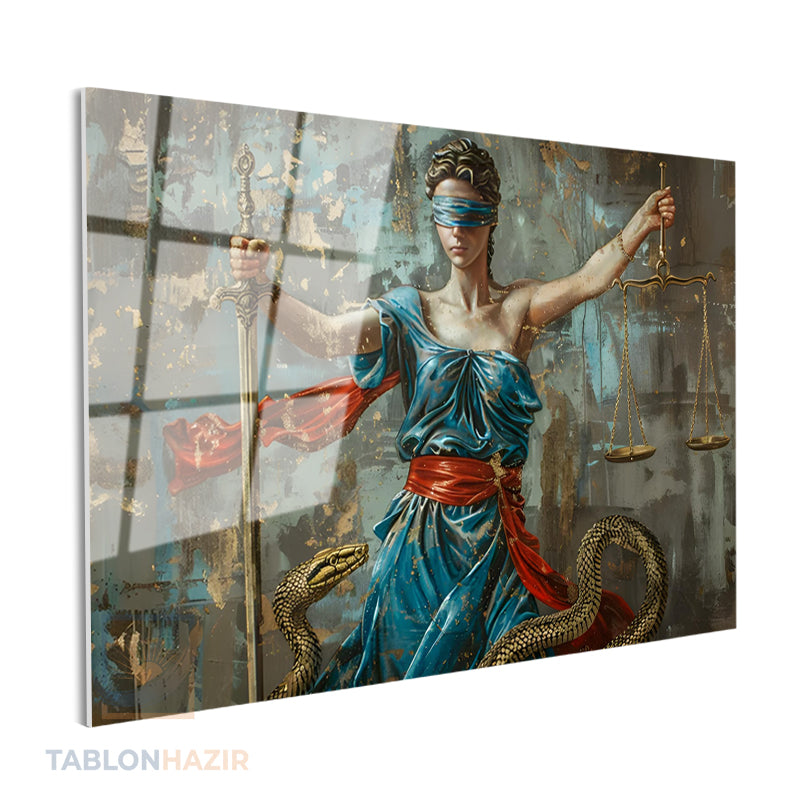 Yatay Cam Tablo Salon Duvar Tablosu Yatay Cam Hukuk Tablosu Kilic Yeni Ev Hediyesi Ofis Tablosu