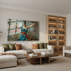 Yatay Cam Tablo Salon Duvar Tablosu Yatay Cam Hukuk Tablosu Kilic Yeni Ev Hediyesi Ofis Tablosu