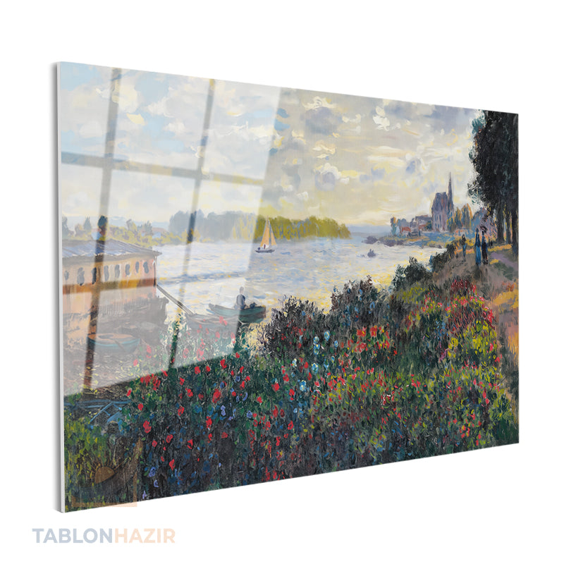 Yatay Cam Tablo Salon Duvar Tablosu Yatay Cam Klasik Cizim Manzara Yeni Ev Hediyesi Ofis Tablosu