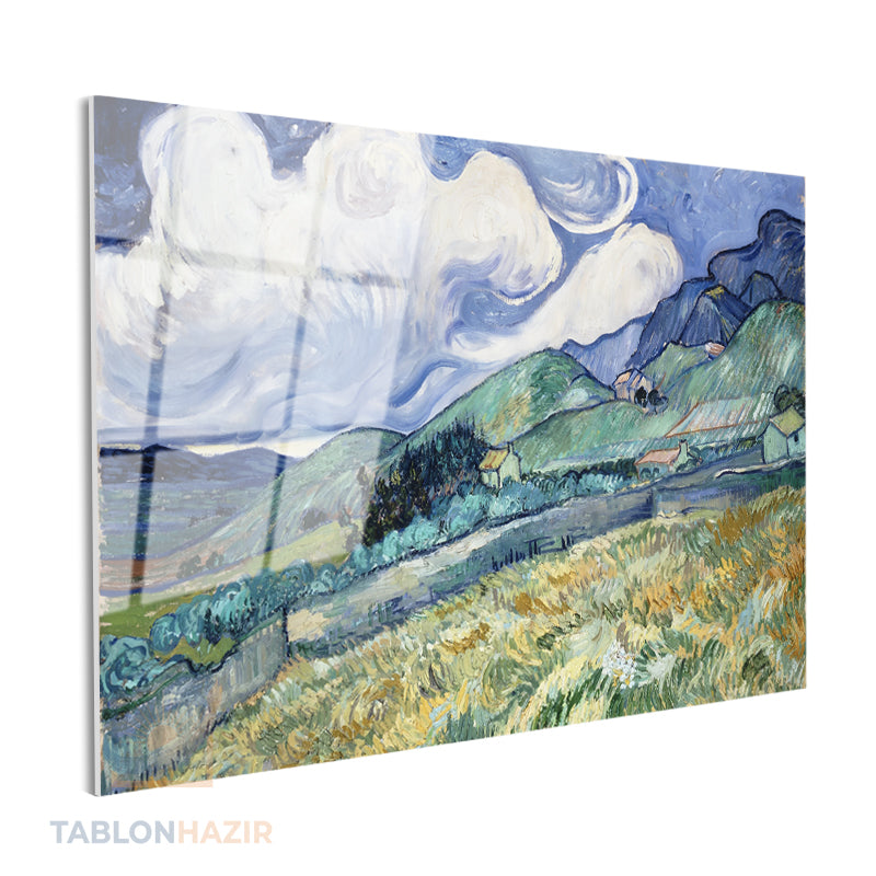 Yatay Cam Tablo Salon Duvar Tablosu Yatay Cam Klasik Cizim Manzara 2 Yeni Ev Hediyesi Ofis Tablosu