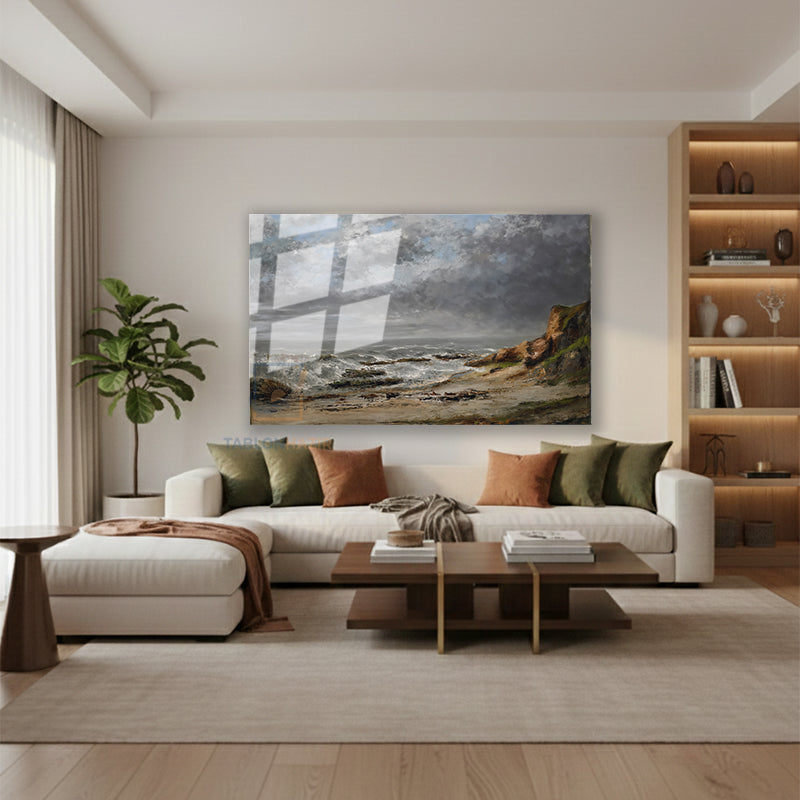 Yatay Cam Tablo Salon Duvar Tablosu Yatay Cam Klasik Cizim Manzara 3 Yeni Ev Hediyesi Ofis Tablosu