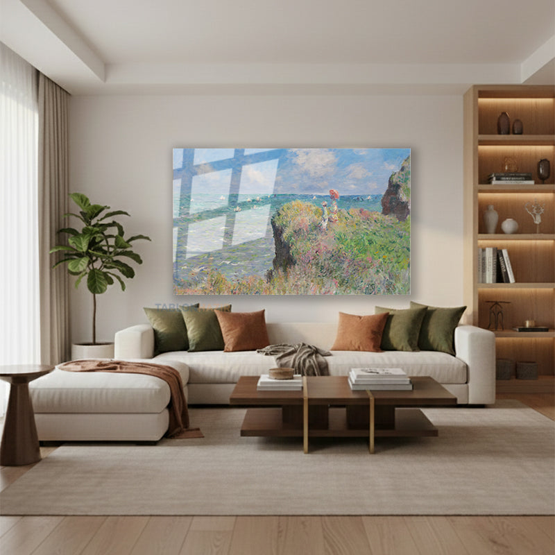 Yatay Cam Tablo Salon Duvar Tablosu Yatay Cam Klasik Cizim Manzara 4 Yeni Ev Hediyesi Ofis Tablosu