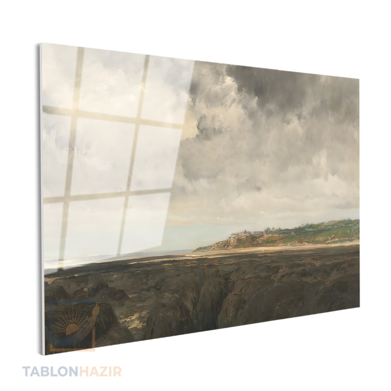 Yatay Cam Tablo Salon Duvar Tablosu Yatay Cam Klasik Manzara 11 Yeni Ev Hediyesi Ofis Tablosu