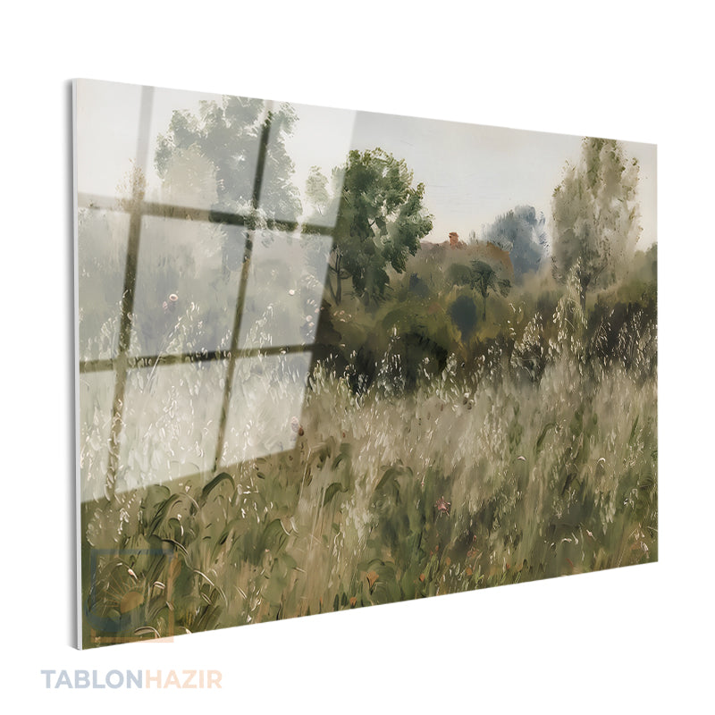 Yatay Cam Tablo Salon Duvar Tablosu Yatay Cam Klasik Manzara 13 Yeni Ev Hediyesi Ofis Tablosu
