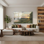 Yatay Cam Tablo Salon Duvar Tablosu Yatay Cam Klasik Manzara 14 Yeni Ev Hediyesi Ofis Tablosu