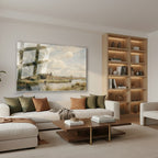 Yatay Cam Tablo Salon Duvar Tablosu Yatay Cam Klasik Manzara 18 Yeni Ev Hediyesi Ofis Tablosu