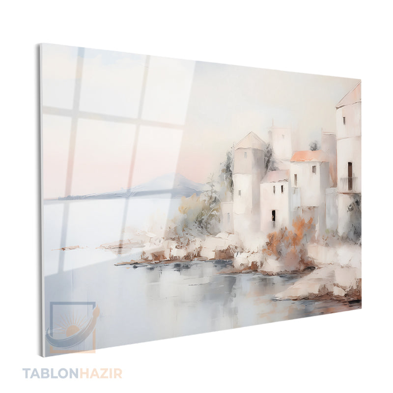 Yatay Cam Tablo Salon Duvar Tablosu Yatay Cam Klasik Manzara 3 Yeni Ev Hediyesi Ofis Tablosu