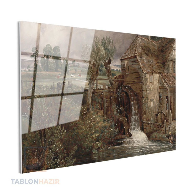 Yatay Cam Tablo Salon Duvar Tablosu Yatay Cam Klasik Manzara 6 Yeni Ev Hediyesi Ofis Tablosu