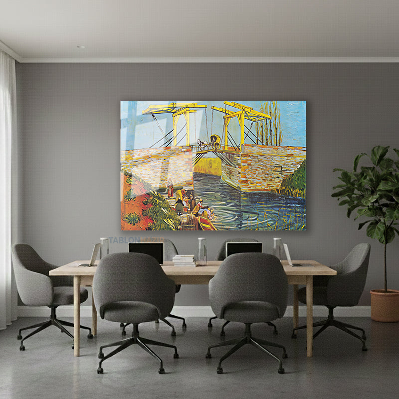 Yatay Cam Tablo Salon Duvar Tablosu Yatay Cam Klasik Ressam Koy Yeni Ev Hediyesi Ofis Tablosu