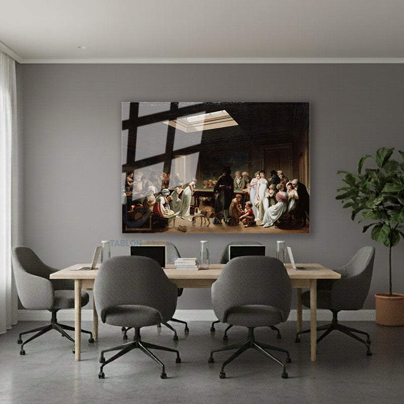 Yatay Cam Tablo Salon Duvar Tablosu Yatay Cam Klasikbati Yeni Ev Hediyesi Ofis Tablosu