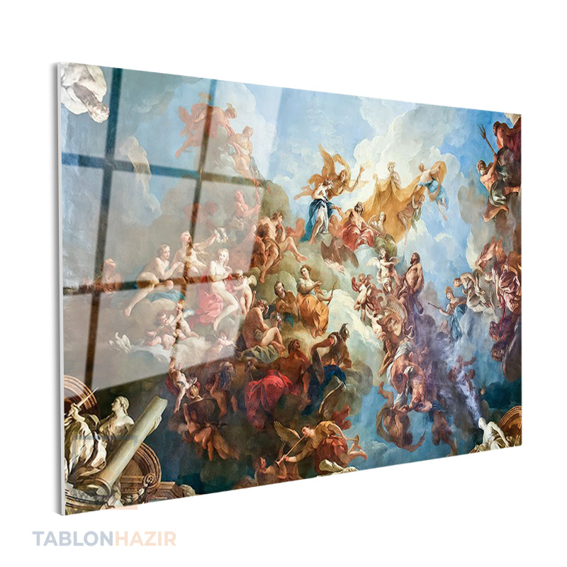 Yatay Cam Tablo Salon Duvar Tablosu Yatay Cam Klasikeski Yeni Ev Hediyesi Ofis Tablosu