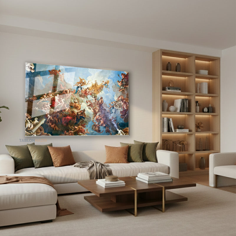 Yatay Cam Tablo Salon Duvar Tablosu Yatay Cam Klasikeski Yeni Ev Hediyesi Ofis Tablosu