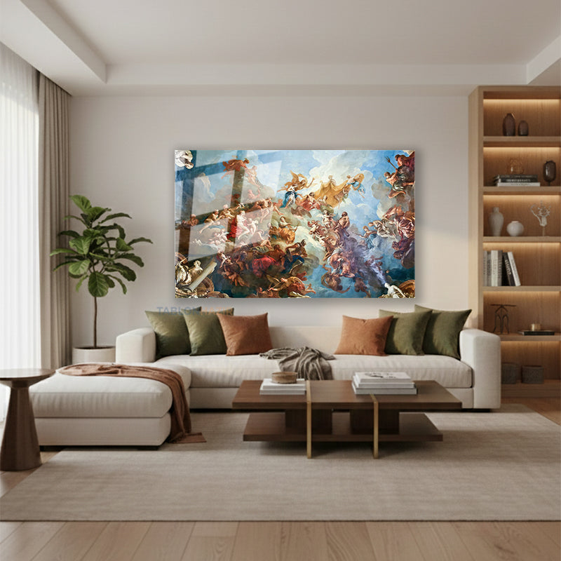 Yatay Cam Tablo Salon Duvar Tablosu Yatay Cam Klasikeski Yeni Ev Hediyesi Ofis Tablosu