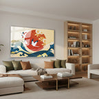 Yatay Cam Tablo Salon Duvar Tablosu Yatay Cam Leylekgunessu Yeni Ev Hediyesi Ofis Tablosu