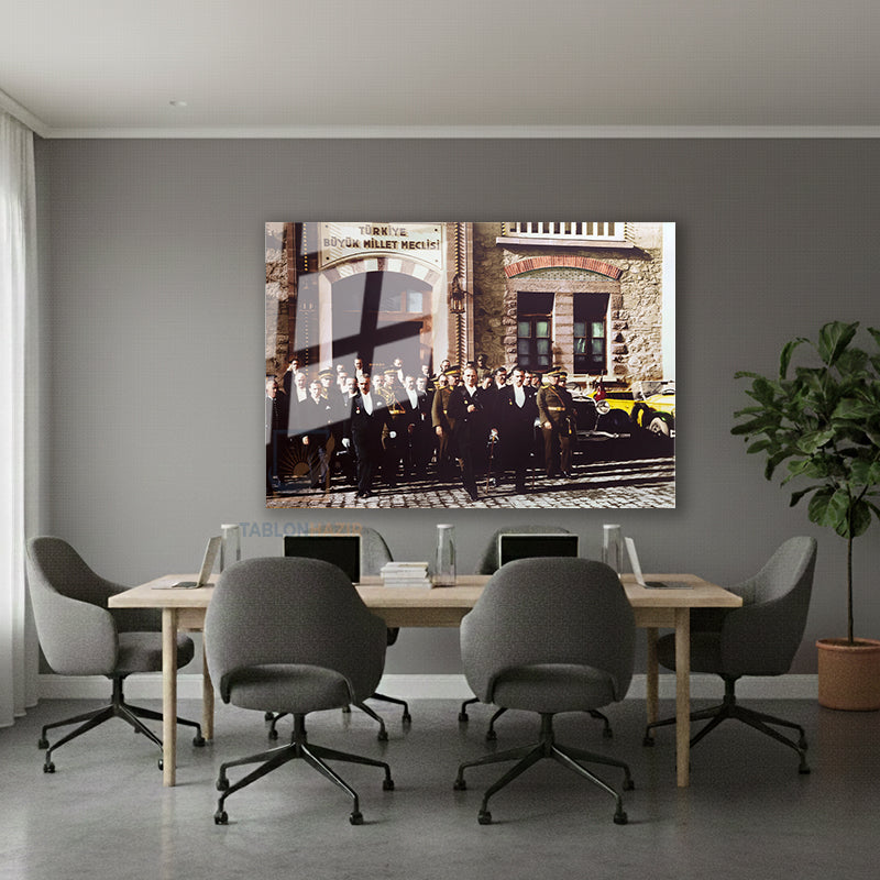 Yatay Cam Tablo Salon Duvar Tablosu Yatay Cam Meclis Binasi Yeni Ev Hediyesi Ofis Tablosu