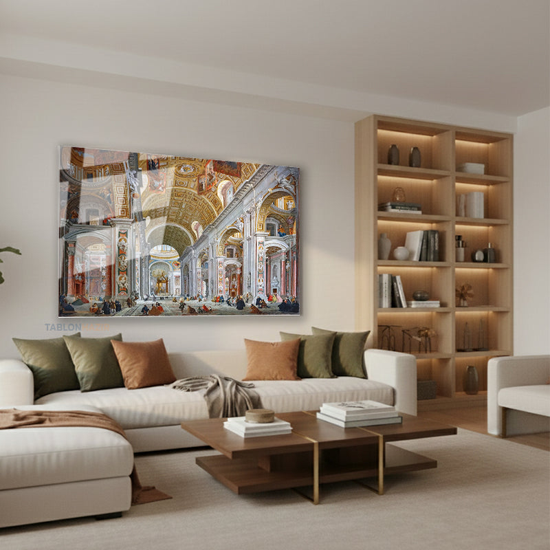 Yatay Cam Tablo Salon Duvar Tablosu Yatay Cam Ortacageser Yeni Ev Hediyesi Ofis Tablosu