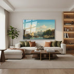 Yatay Cam Tablo Salon Duvar Tablosu Yatay Cam Ortacagklasik Yeni Ev Hediyesi Ofis Tablosu