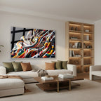 Yatay Cam Tablo Salon Duvar Tablosu Yatay Cam Ortu Rekli Yeni Ev Hediyesi Ofis Tablosu