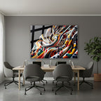 Yatay Cam Tablo Salon Duvar Tablosu Yatay Cam Ortu Rekli Yeni Ev Hediyesi Ofis Tablosu