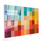 Yatay Cam Tablo Salon Duvar Tablosu Yatay Cam Piksel Soyut Desenler Yeni Ev Hediyesi Ofis Tablosu