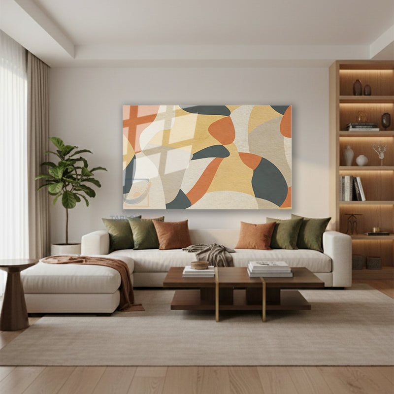 Yatay Cam Tablo Salon Duvar Tablosu Yatay Cam Renklidesenler Yeni Ev Hediyesi Ofis Tablosu