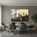 Yatay Cam Tablo Salon Duvar Tablosu Yatay Cam Rohan Lotr Savas Yeni Ev Hediyesi Ofis Tablosu